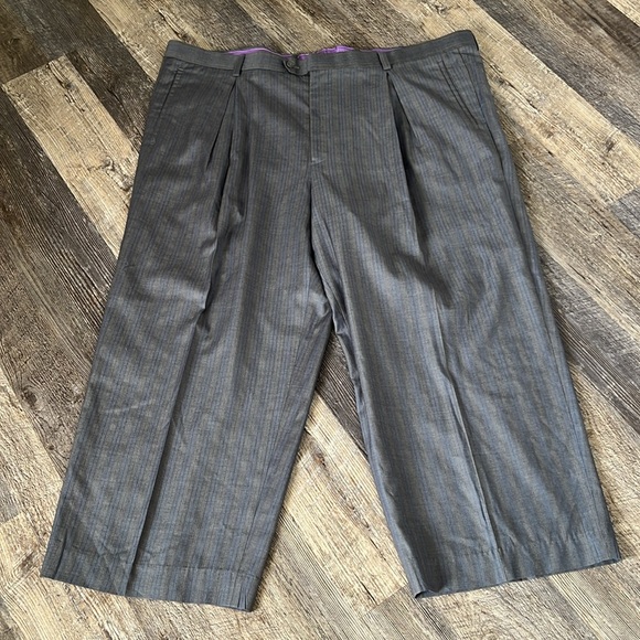 Arvin Magic Johnson Strips Dress Pants Gray Men Size 48 R - Picture 4 of 9